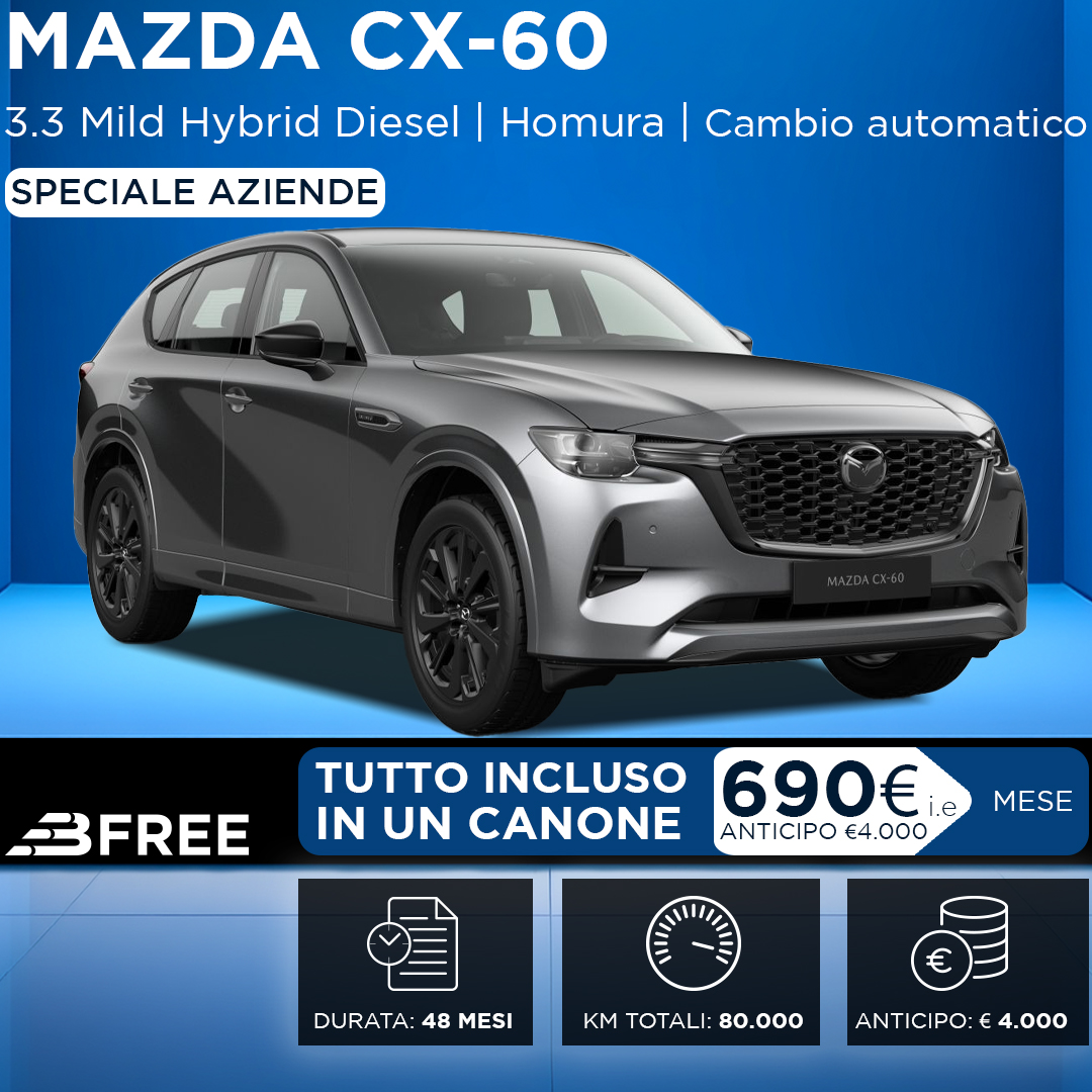 Bfree Offerte Meta 2 Mazda CX 60 Settembre 20261080 X 1080