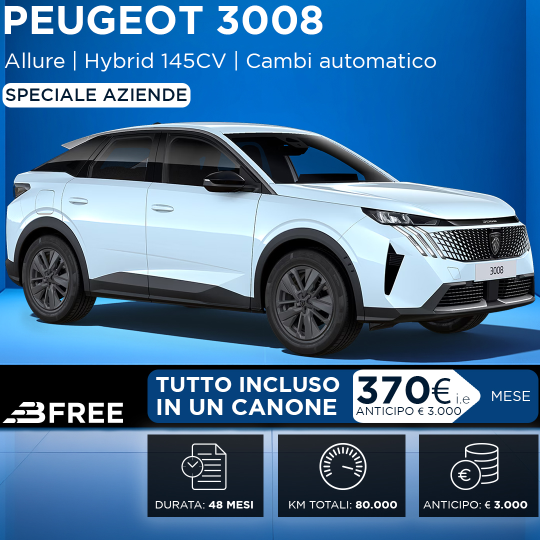 Bfree Offerte Meta 3 Peugeot 308 Settembre 20261080 X 1080